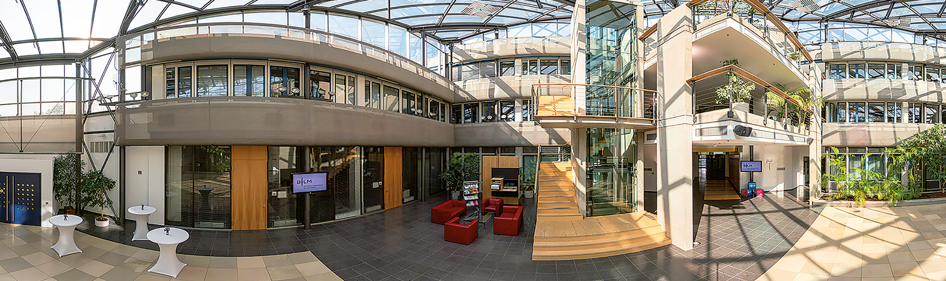 Amtsübergabe in der BLM, 360-Grad-Bild Foyer